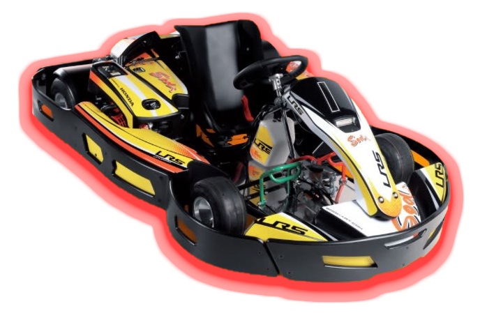 Cut out black and yellow kart