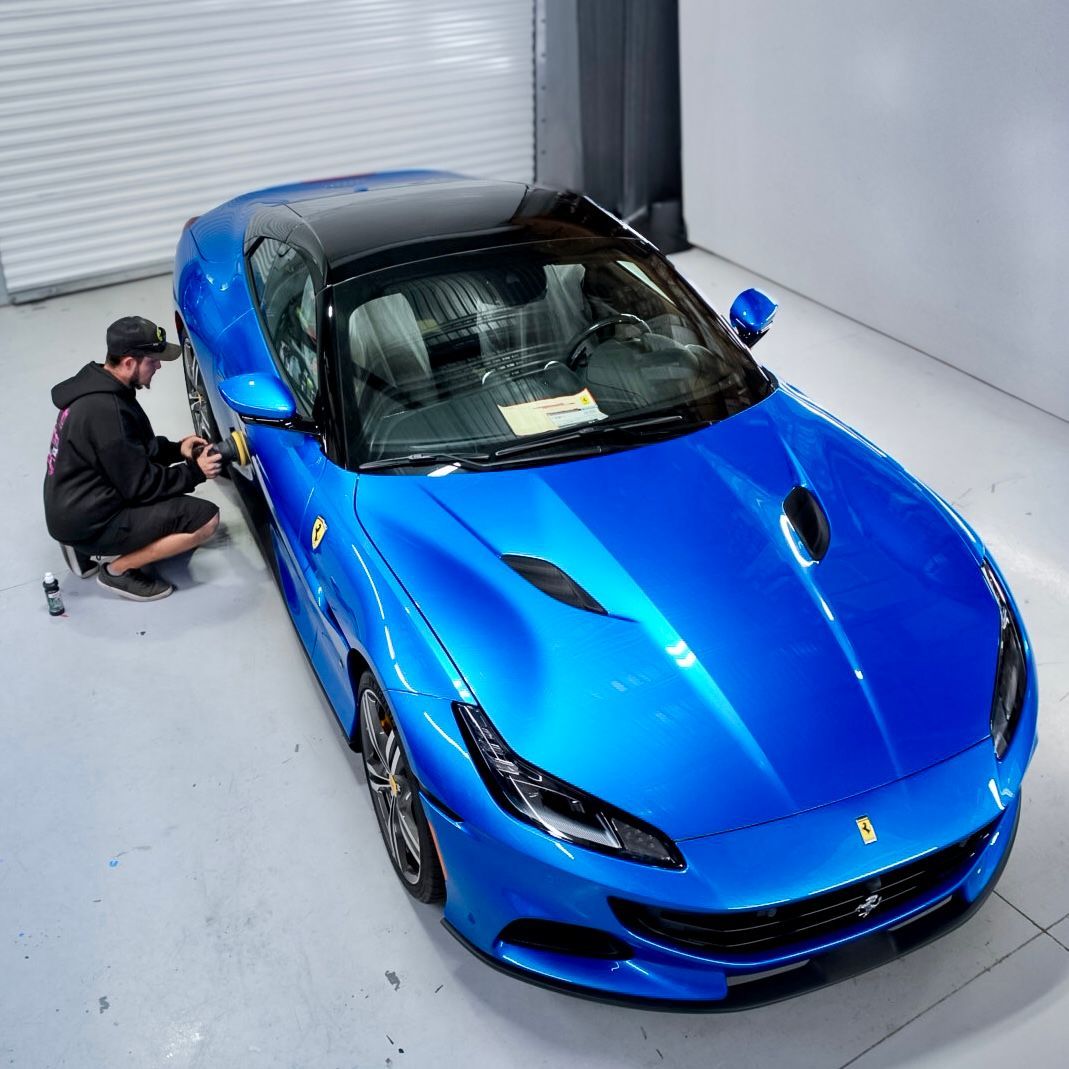 Ferrari paint correction at K&N Detailing in Orlando, FL