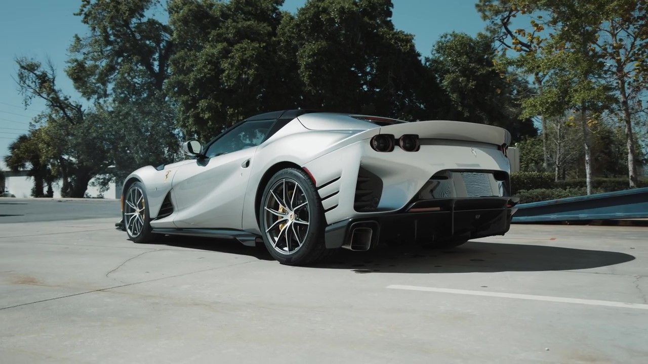 Washing and maintaining Ferrari 812 in Florida