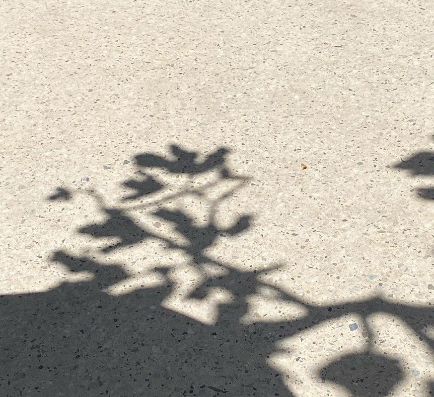 A close up of a set of white stairs on a white floor.
