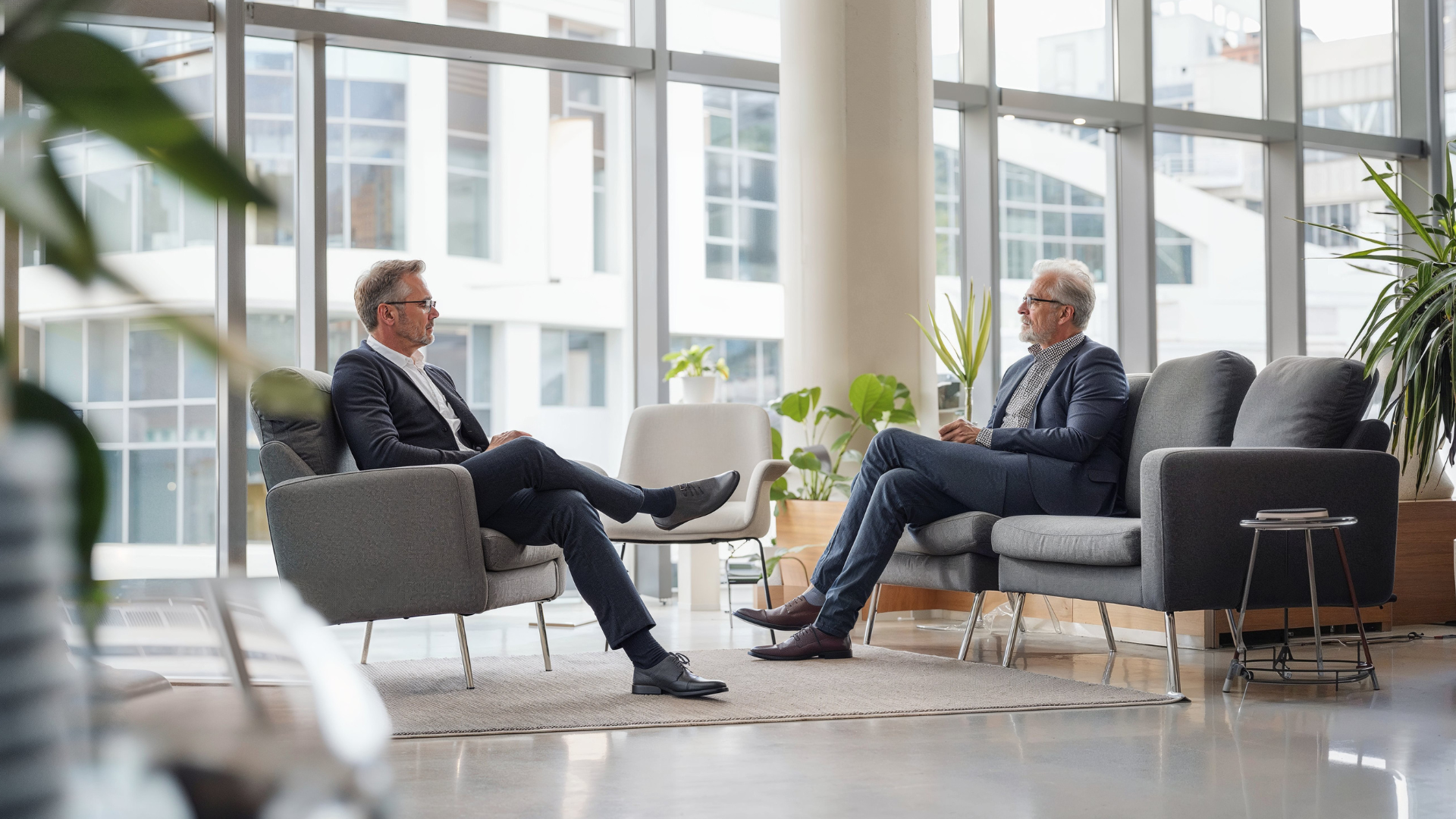 Zwei Topmanager im Gespräch