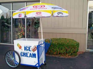 Valley Concessions — Ice Cream Cart with Umbrella in Goodrich, MI