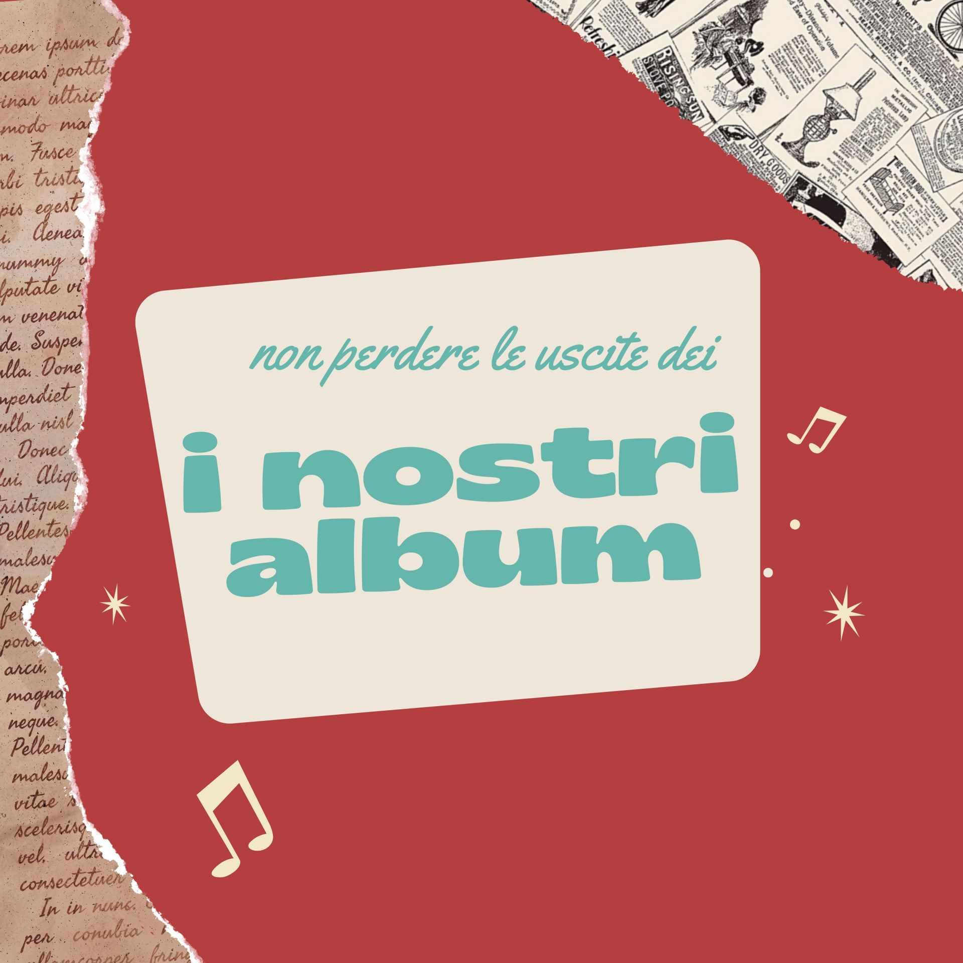 Un poster rosso e bianco per la Mikely family Band