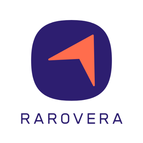 Logo: Orange upward arrow within a dark blue rounded square, text