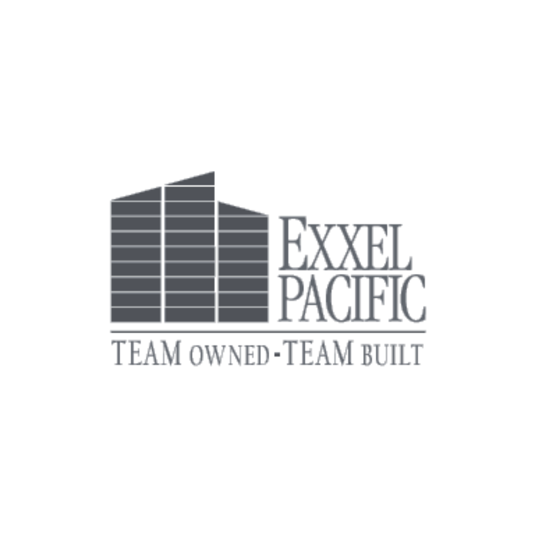 The logo for exxel pacific team owned team built