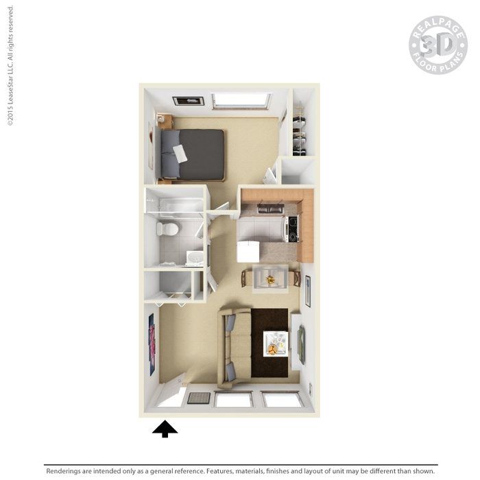 1 bedroom 3d