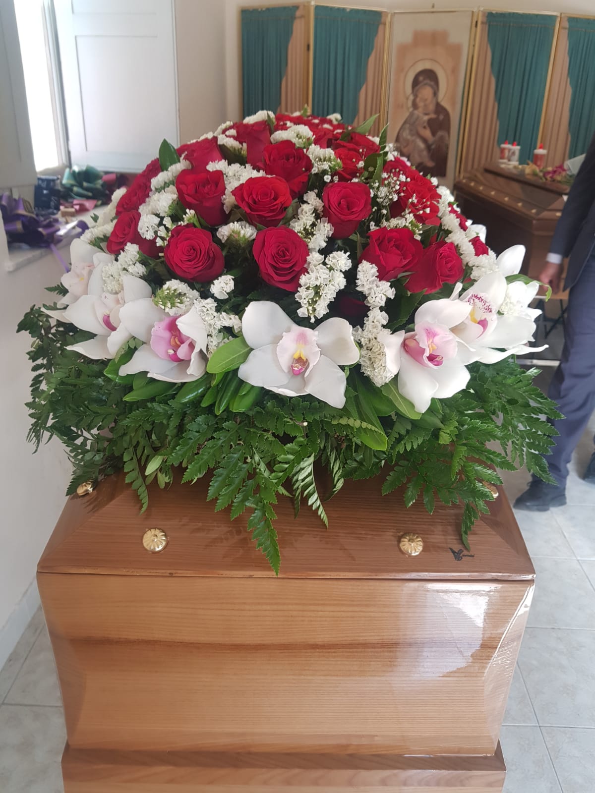 cuscino fiori funebre