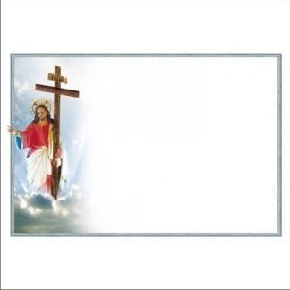 manifesto funebre con Gesù con croce