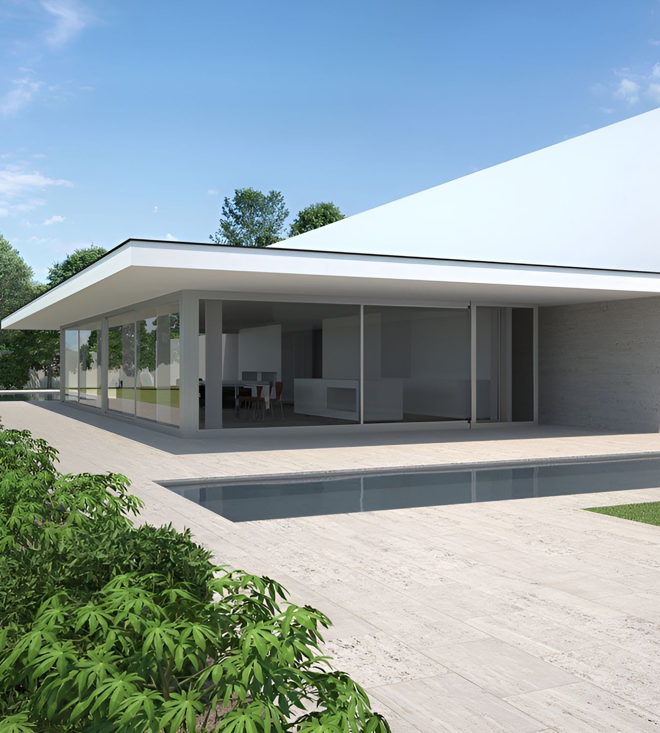 A White House With A Swimming Pool In Front Of It — Anytime Conveyancing In Wingham, NSW