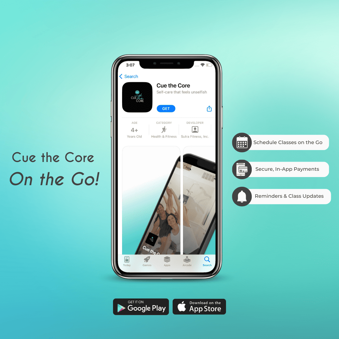 Cue the Core App is available of Apple and Google Play Store