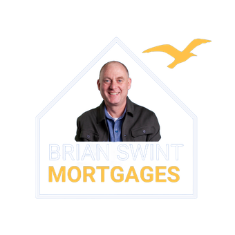A house-shaped logo featuring a smiling man, the text 