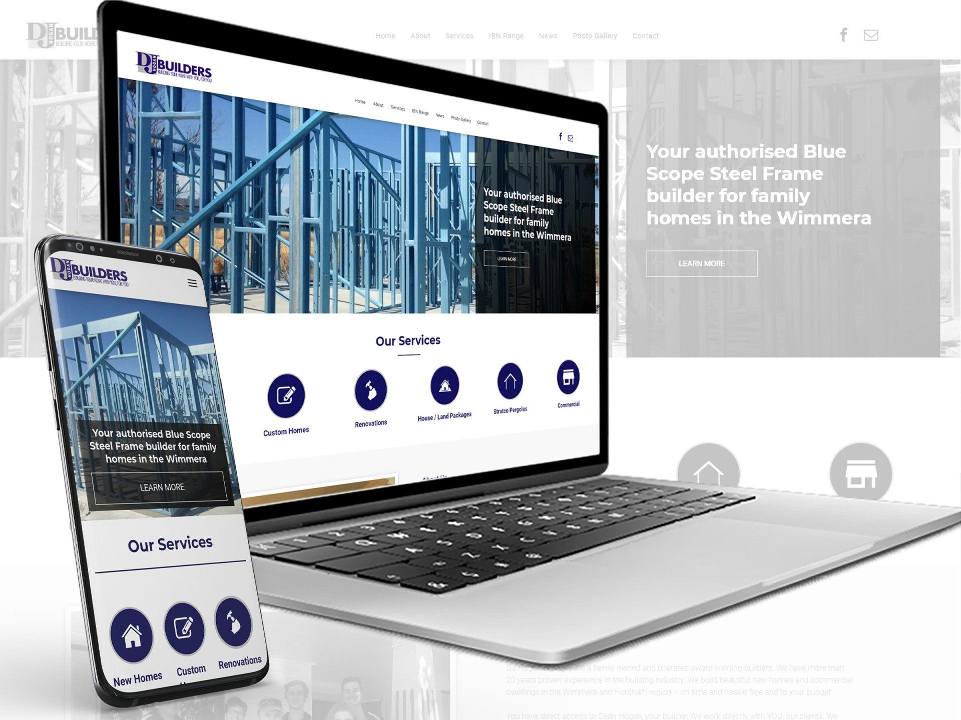 DJ Hogan Builders Website Design