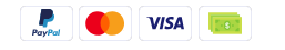 Paypal mastercard and visa logos on a white background