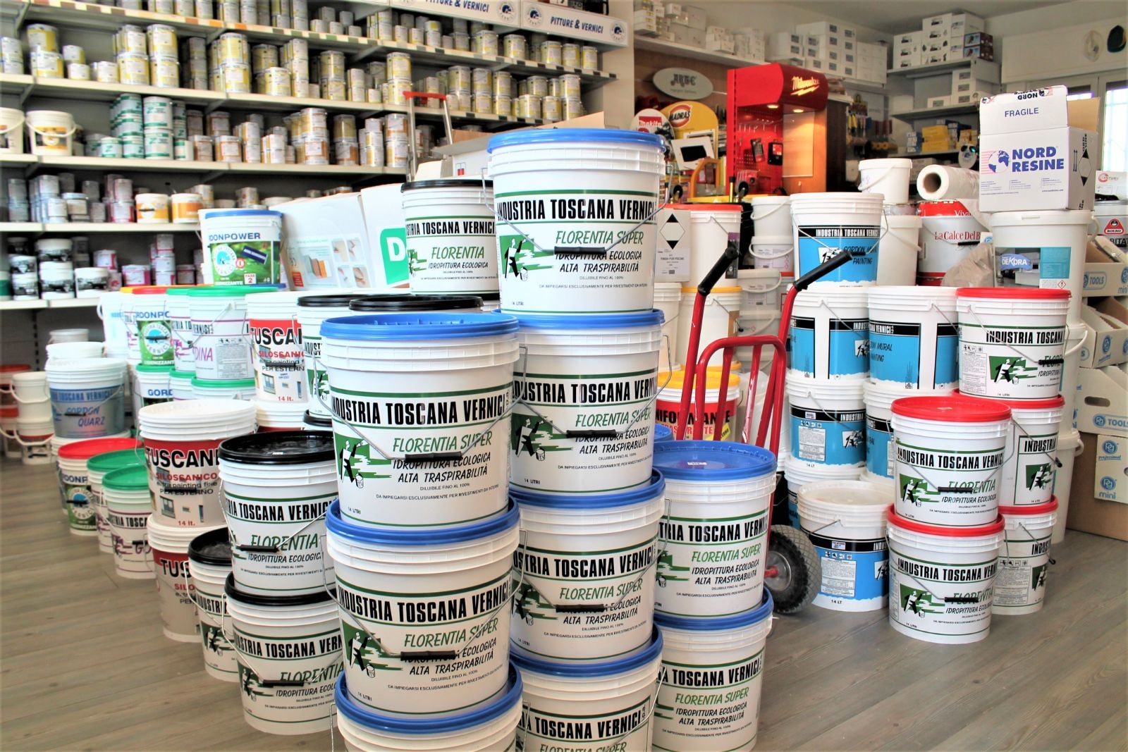 Vernici in esposizione vari formati