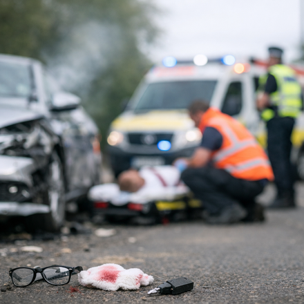 Person injured in a car accident