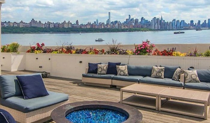 Fire pit by the water