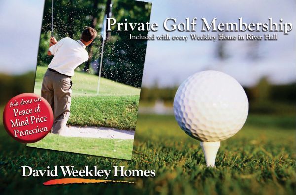 A poster for private golf memberships by david weekley homes