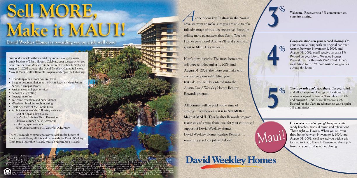 A brochure that says sell more make it maui