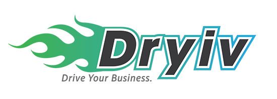 A logo for dryiv drive your business