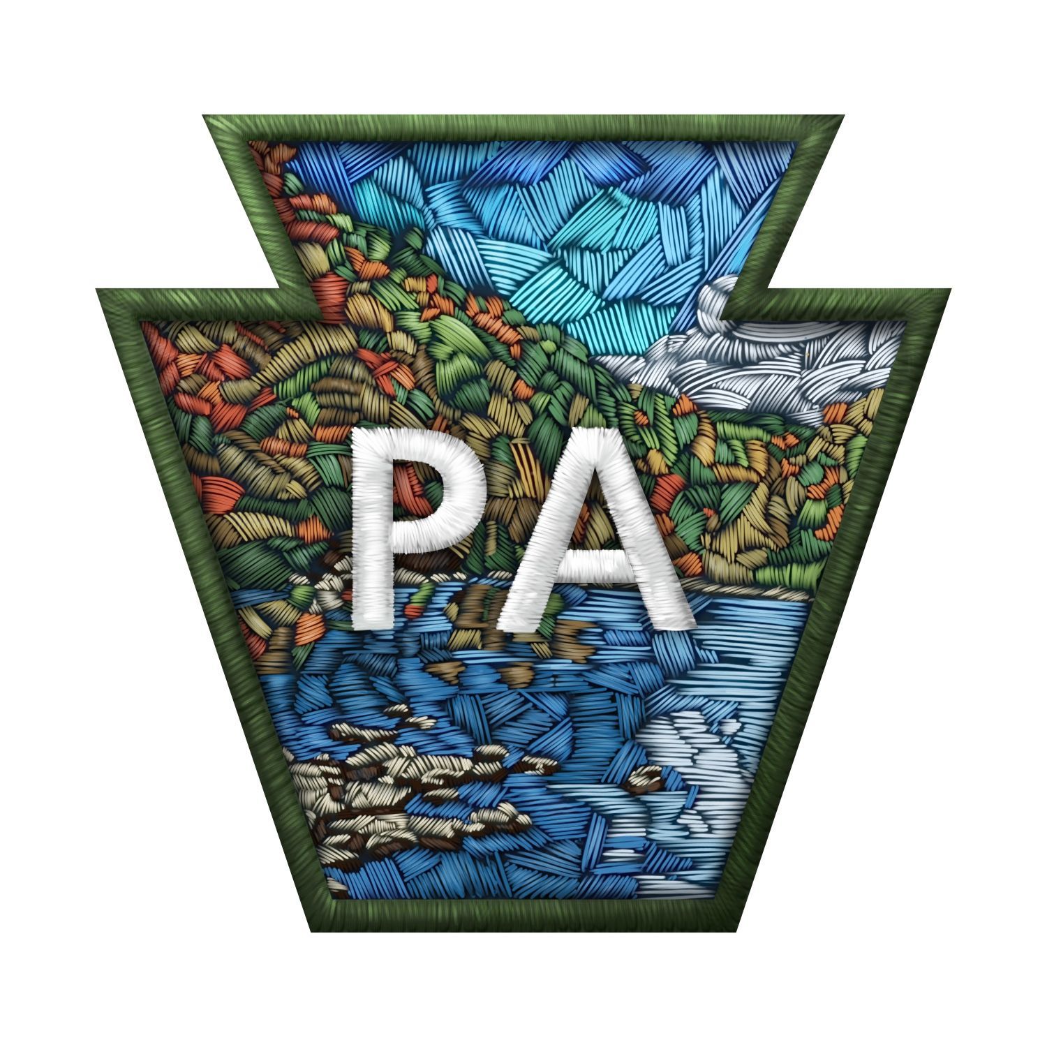 Keystone State Embroidered Sticker