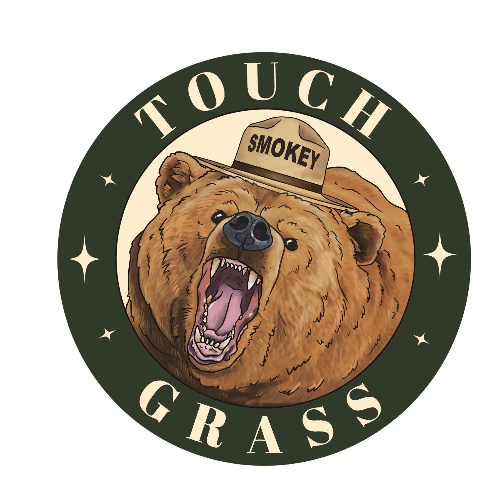 Touch Grass Sticker