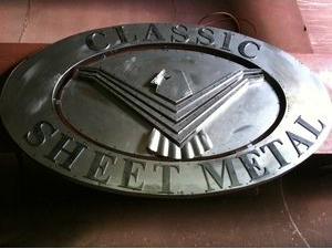 Metal sign for