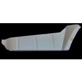 White automotive body panel against a black background.