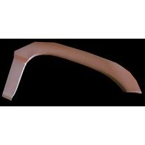 Metal wheel arch repair panel. Arched shape with a flat edge.