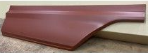 Red metal car body panel.