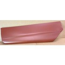 Red metal car body panel.