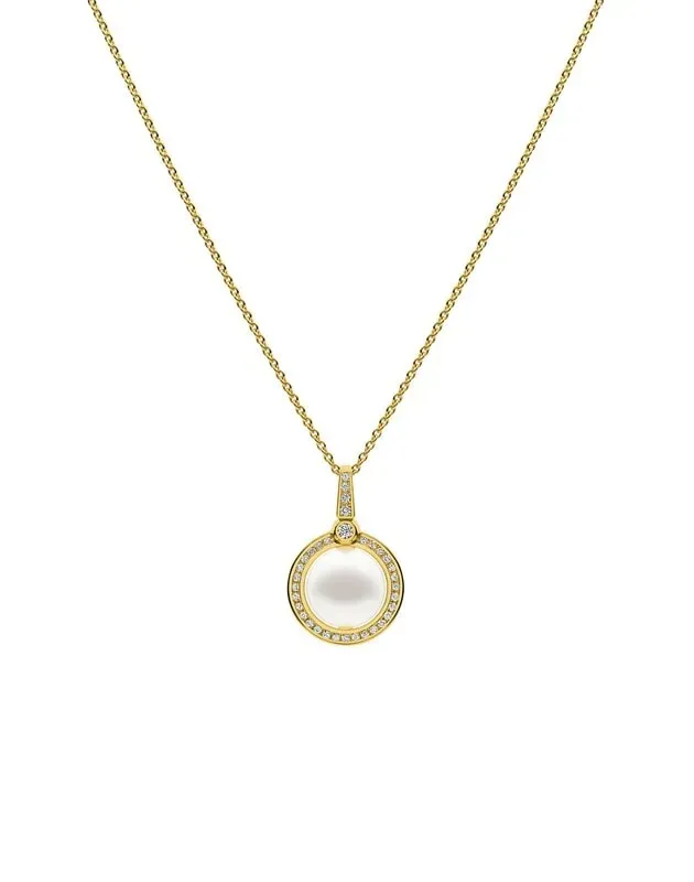 Gold Necklace with Diamonds Around – Darwin, NT – Creative Jewellers