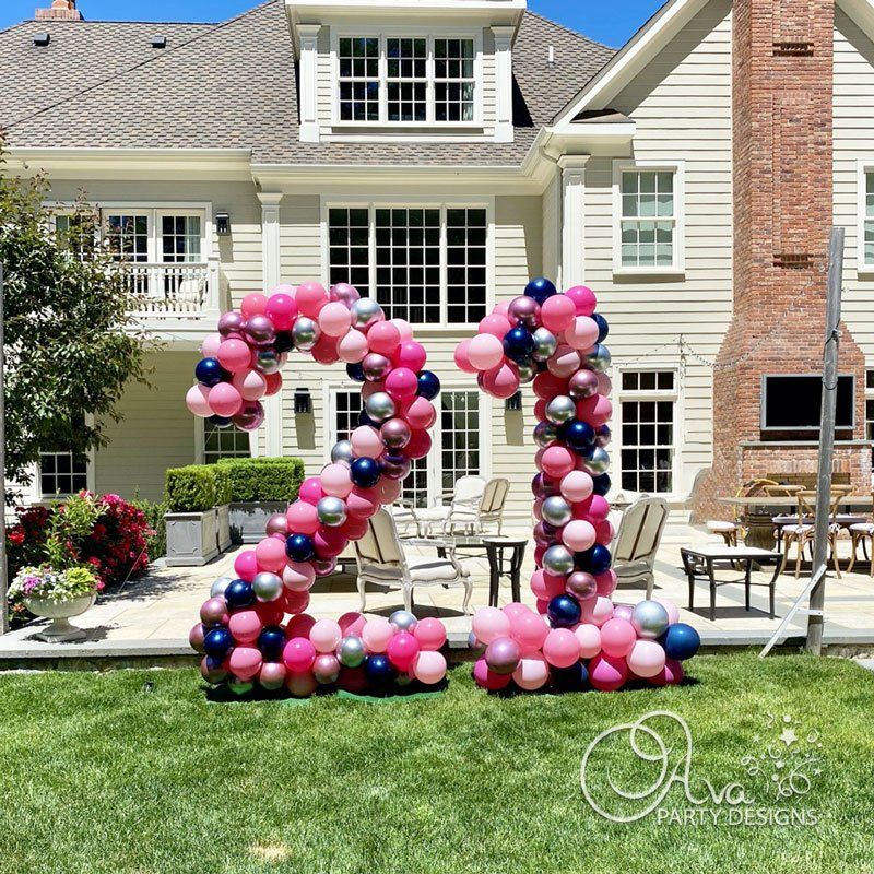 Giant Yard Number Balloon Decor