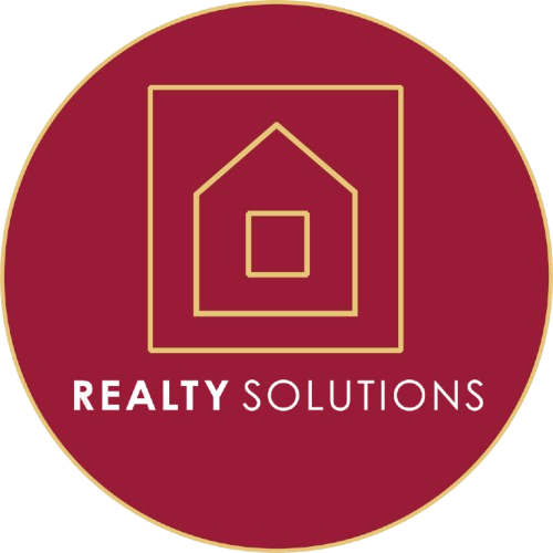 A blue realtor logo on a white background