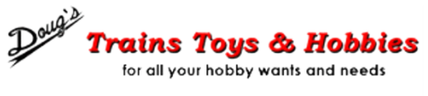 Doug's Trains, Toys & Hobbies logo