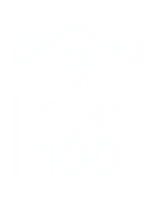 a white background of AVL Top 100 logo