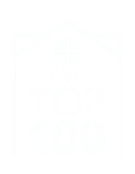 a white background of AVL Top 100 logo