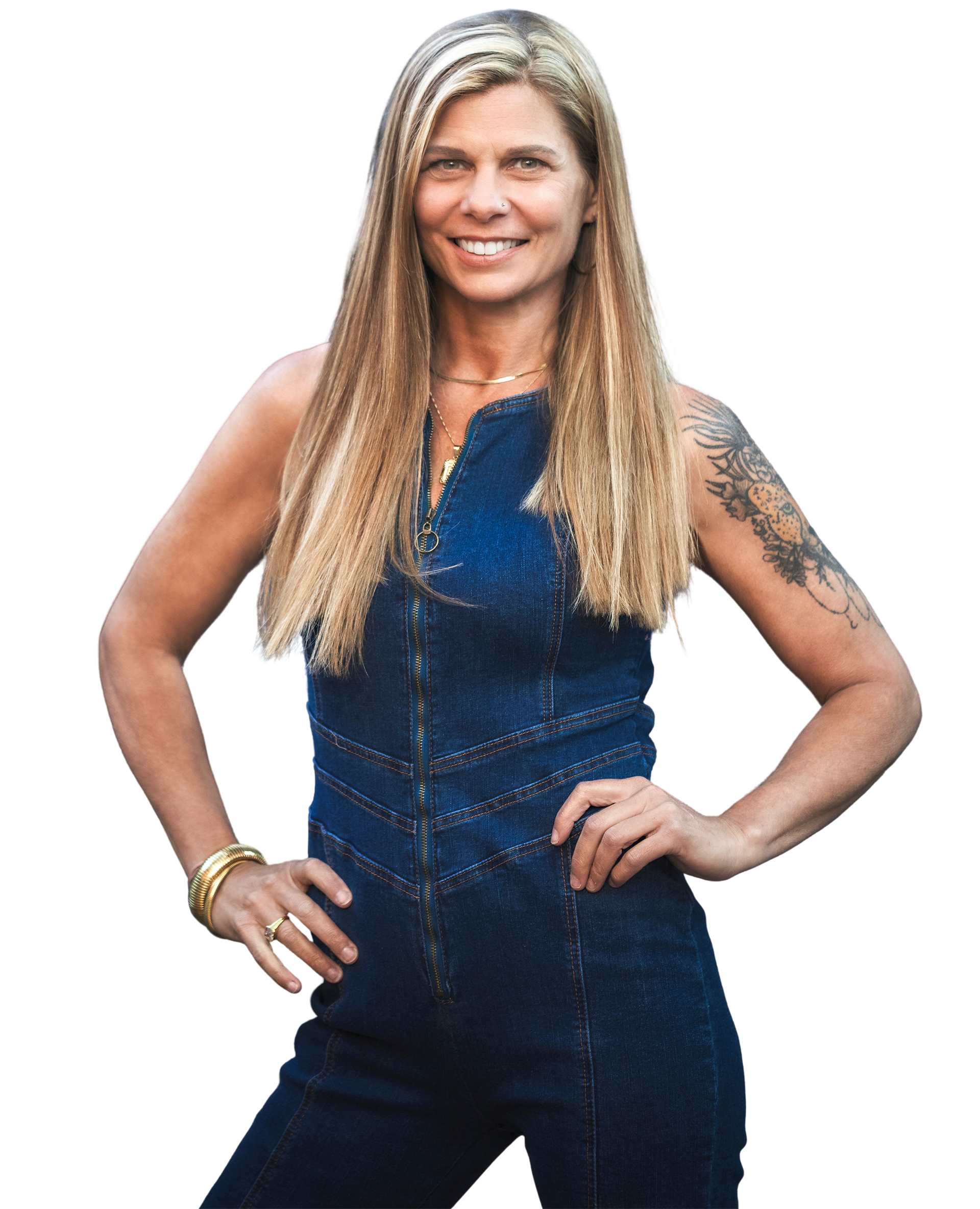 Beth Schadler standing headshot with Logo