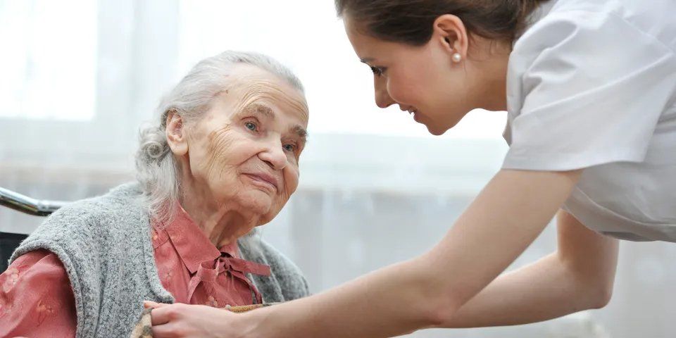 A Very Old Woman With Her Caregiver — Brooklyn, NY — Safe Haven Home Care