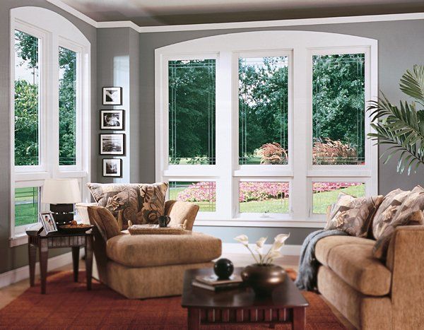 Living Room with Beautiful Windows — Waukee, IA — Allstate Gutter & Siding