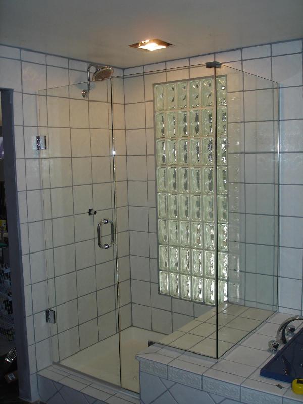 Glasses Window — Shower with Small Tiles in Louisville, KY