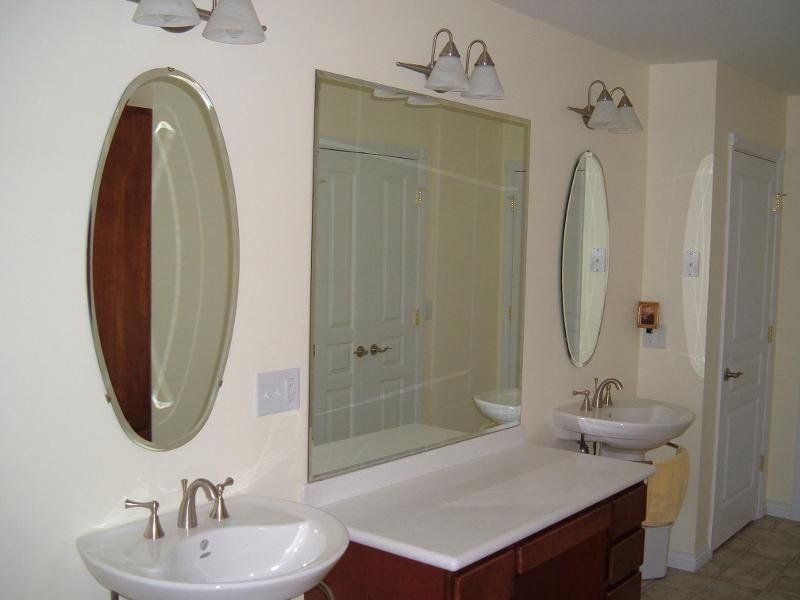 Glass Enclosure — Three Different Style of Mirror in the Bathroom in Louisville, KY