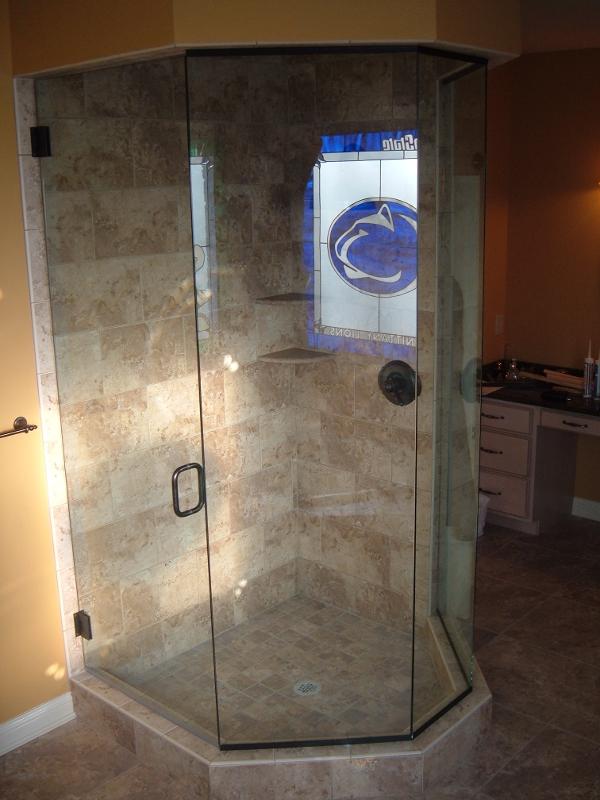 Shower Glass — Glass Bathroom Style with in the Marble Toilet in Louisville, KY