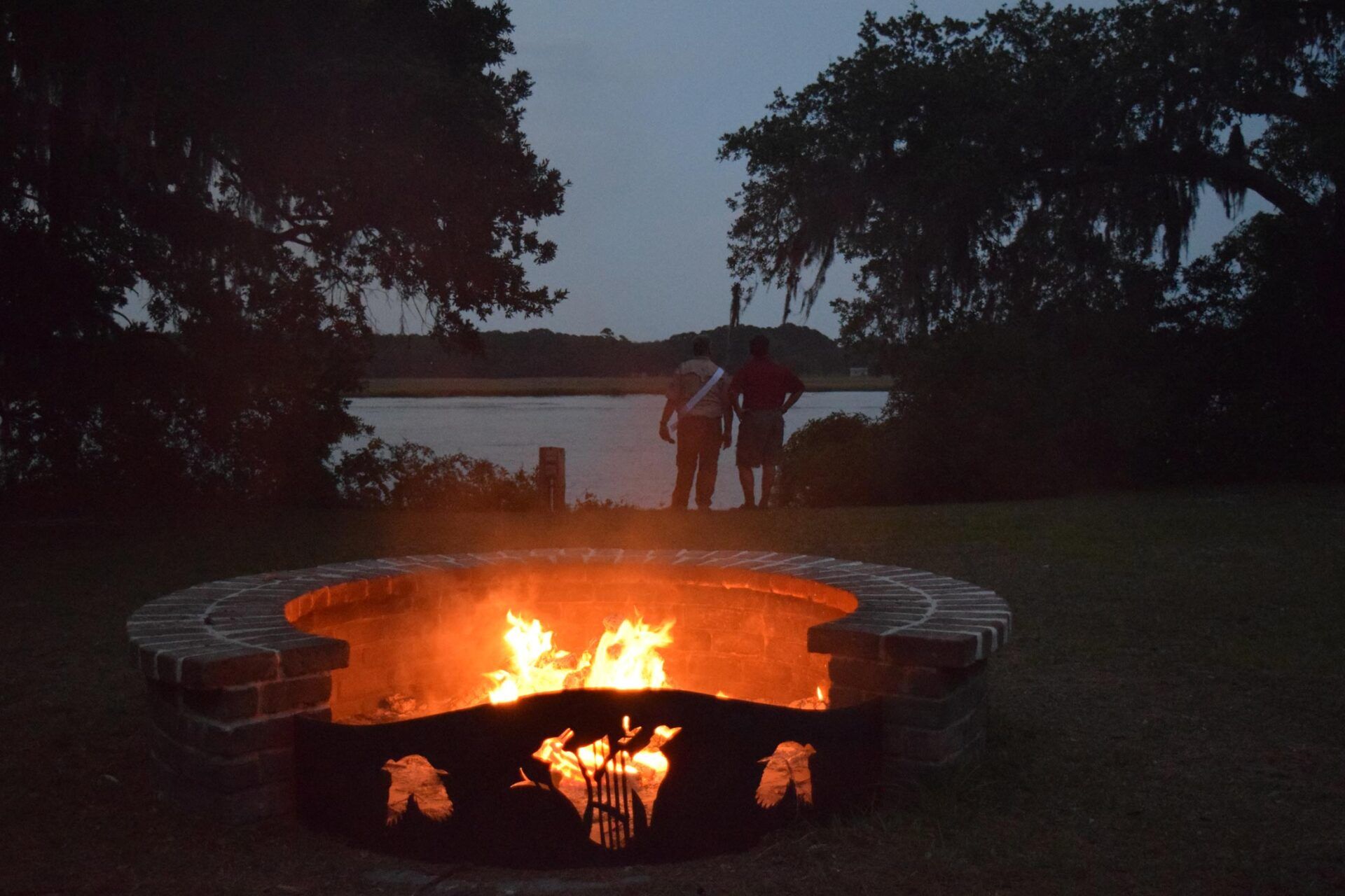 Camp Firepit — Wadmalaw, SC — Camp Ho No Wah