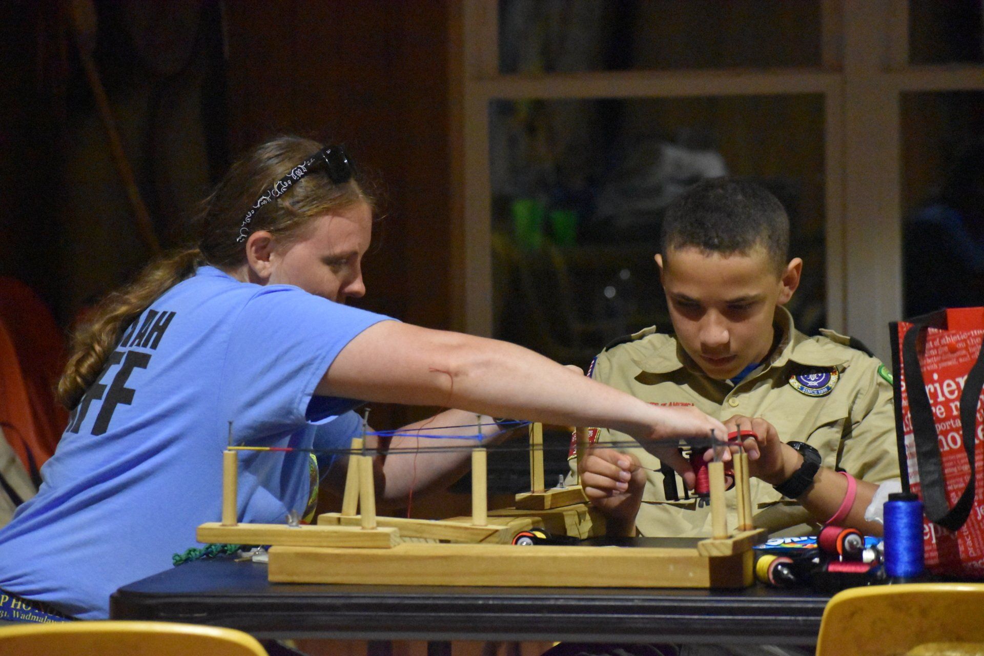 Scouts Holding Torch — Wadmalaw, SC — Camp Ho No Wah