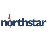 The northstar logo is blue and red with a red arrow in the middle.