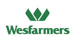 A wesfarmers logo with a green w on a white background