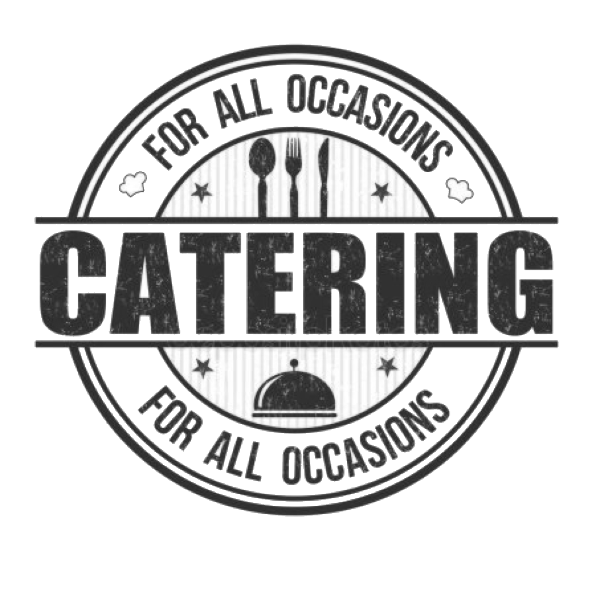Circular catering logo with text 