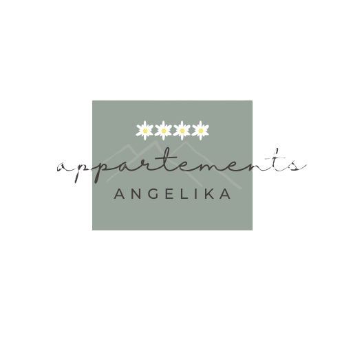 Ein Logo für Apartments Angelika mit drei Sternen darauf