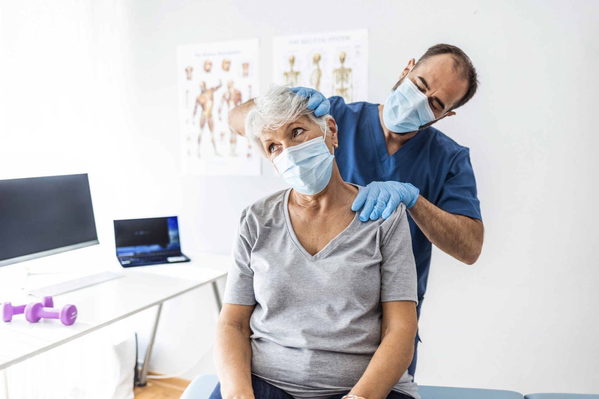 Man & Senior Woman — Lincoln, NE — Freeman Chiropractic Clinic