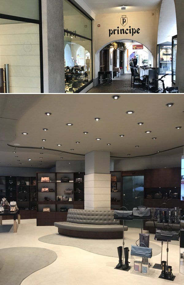 scarpe da ginnastica ed eleganti principe